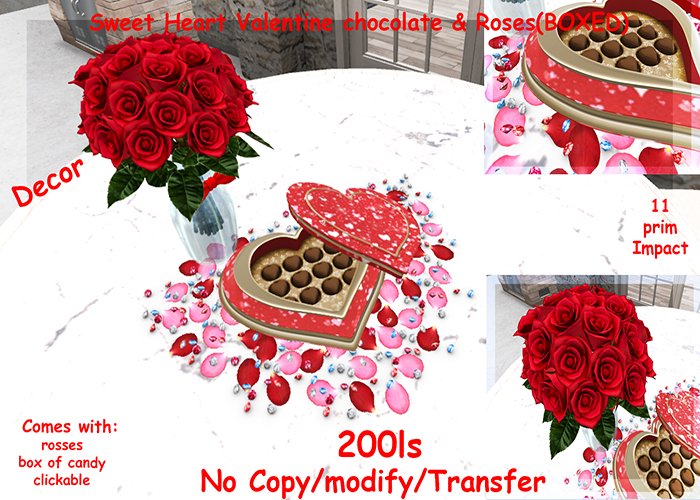 Sweet Heart Valentine chocolate & Roses(BOXED)