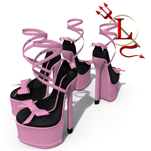 Pink Black Lush Heels