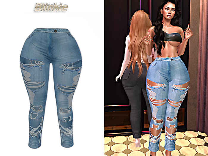 [Blinkie] Light Blue Hera Jeans Ripped