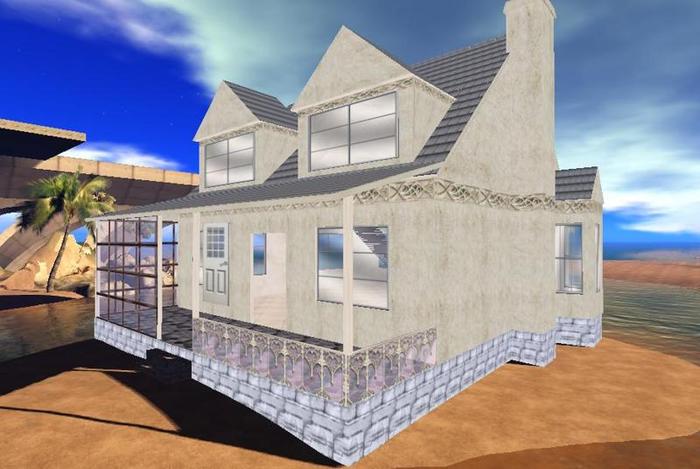 LoMos Designs - The Aqua House 102 prims - Boxed