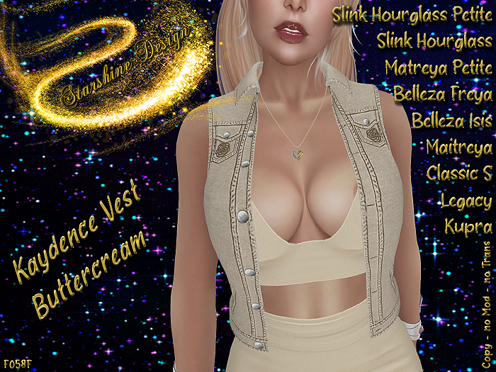 ~✯SD✯~ KAYDENCE VEST [BUTTERCREAM]