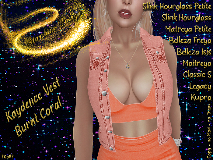 ~✯SD✯~ KAYDENCE VEST [BURNT CORAL]