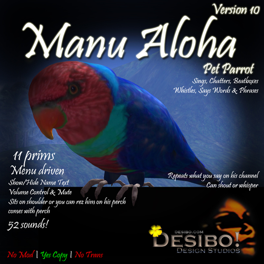 Animinimals Blue Fantasy Lorikeet Parrot