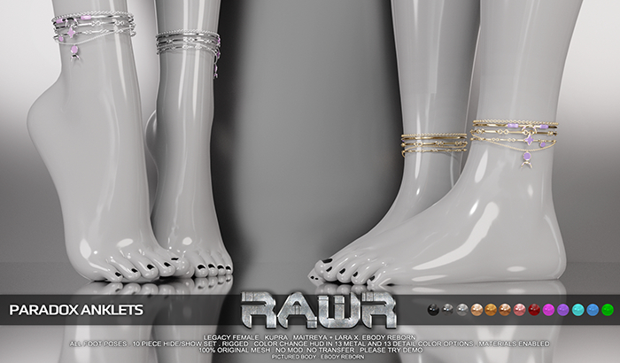 RAWR! Moonbeam Anklets (add me)