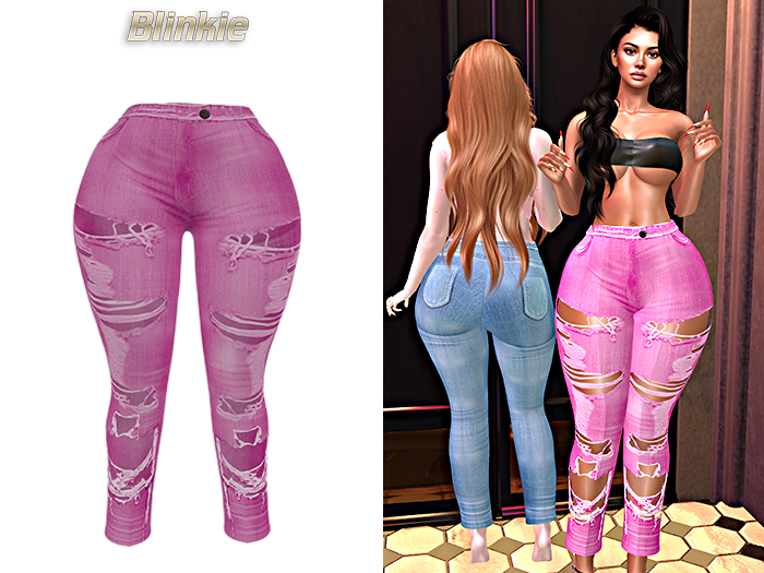[Blinkie] Pink Hera Jeans Ripped
