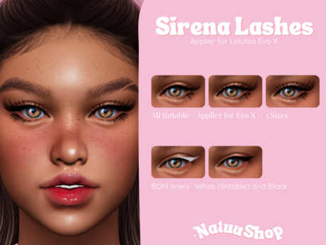 Second Life Marketplace - [APPLIER / Evo X] Sirena Lashes- Natuu Shop
