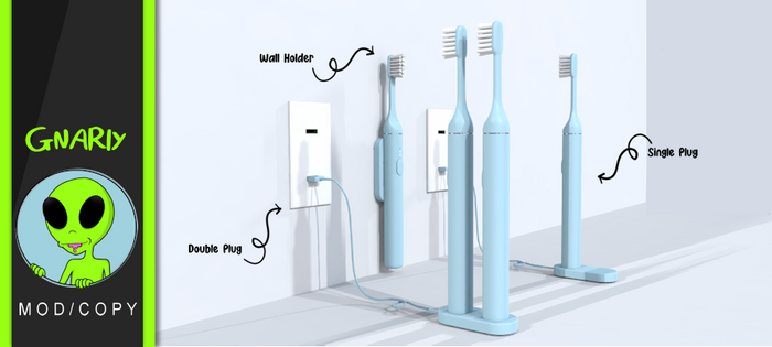 Gnarly. - Gnri Decor Toothbrush Set - Ice Blue