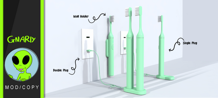 Gnarly. - Gnri Decor Toothbrush Set - Mint