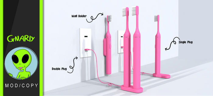 Gnarly. - Gnri Decor Toothbrush Set - Pink