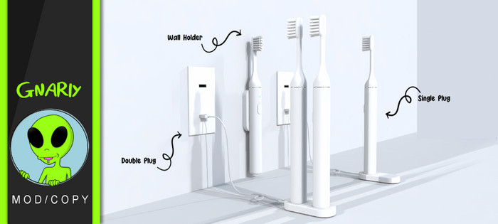 Gnarly. - Gnri Toothbrush Set - White