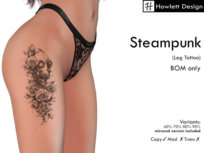 [HDesign] Steampunk (Leg Tattoo)