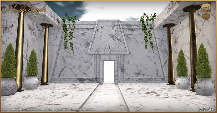 Marble Temple White Backdrop - The Bearded Guy
