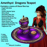 Amethyst Dragons Teapot Box