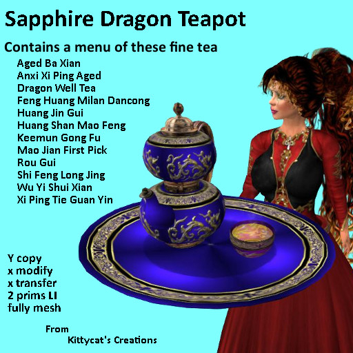 Sapphire Dragons Teapot box 