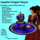 Sapphire Dragons Teapot box 