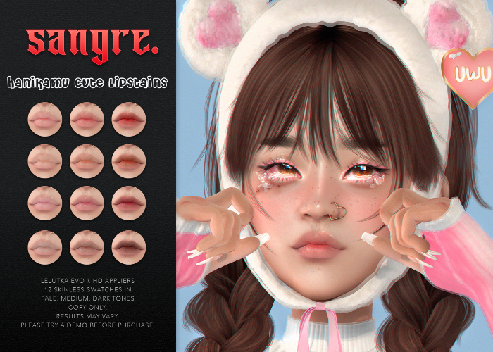 {sangre.} Hanikamu Cute Lipstains