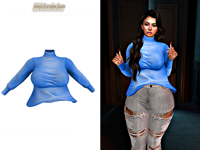 [Blinkie] Sweater Top - Blue