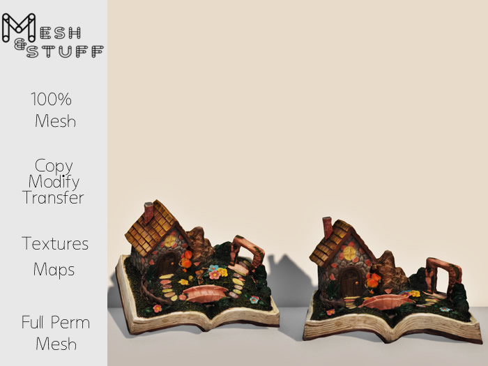 M&S ~ House Book Statue Mesh Full Perm * add