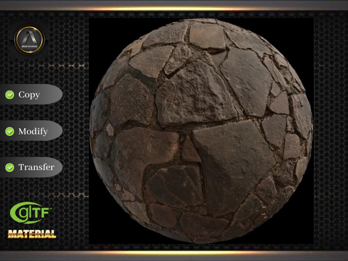 PBR Material. Monastery stone floor.