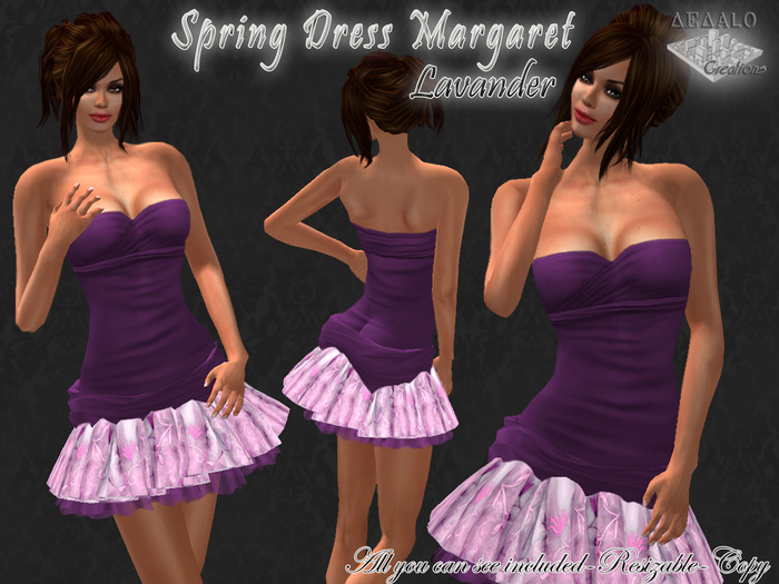Spring Dress Margaret - Lavander * SPECIAL PRICE New Dedalo Creations Promo * 
