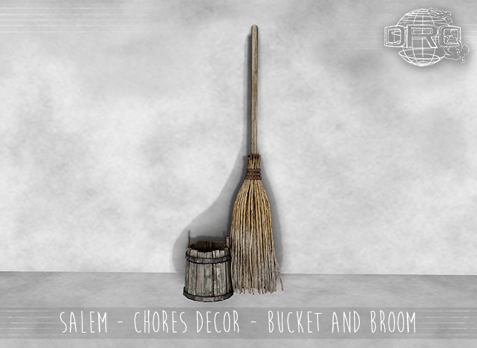 -DRD- Salem - Chores Decor - Bucket and Broom