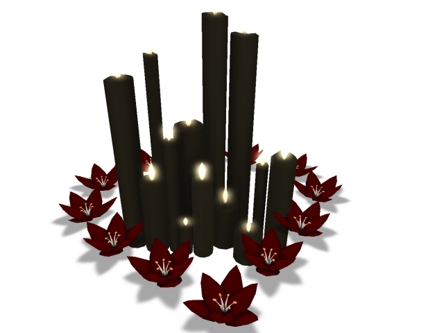 [AE] Home Decor - Vday Candle Set Goth