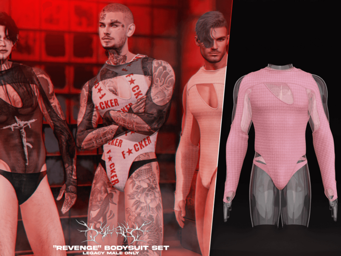 #Klubb "Revenge" Bodysuit Set [Powder]