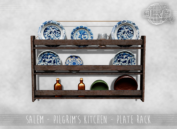 -DRD- Salem - Pilgrim's Kitchen - Plate Rack