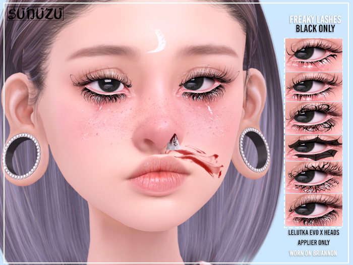 SUNUZU - Freaky Lashes Set / Lelutka Evo X Applier