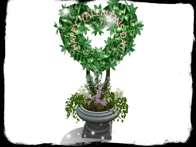 [AE] Garden Store - LARGE Vday Topiary Stone Planter