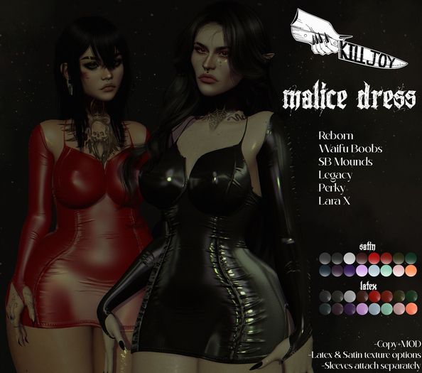 KILLJOY Malice Dress (Latex) REBORN