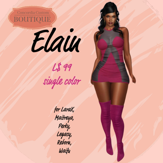 CONCORDIA CUSTOM ELAIN DRESS RASPBERRY