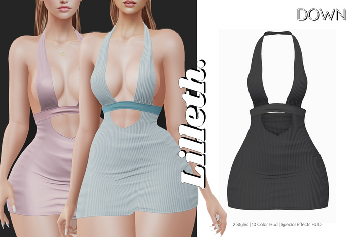 Lilleth. DOWN Satin Dress Kupra 