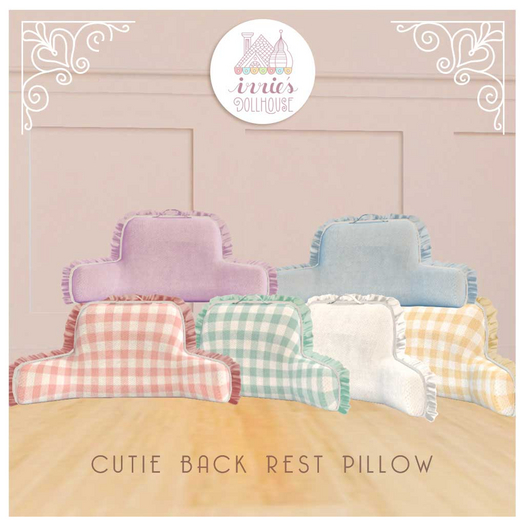 i { DH } Cutie Back Rest Pillow *Solid White*