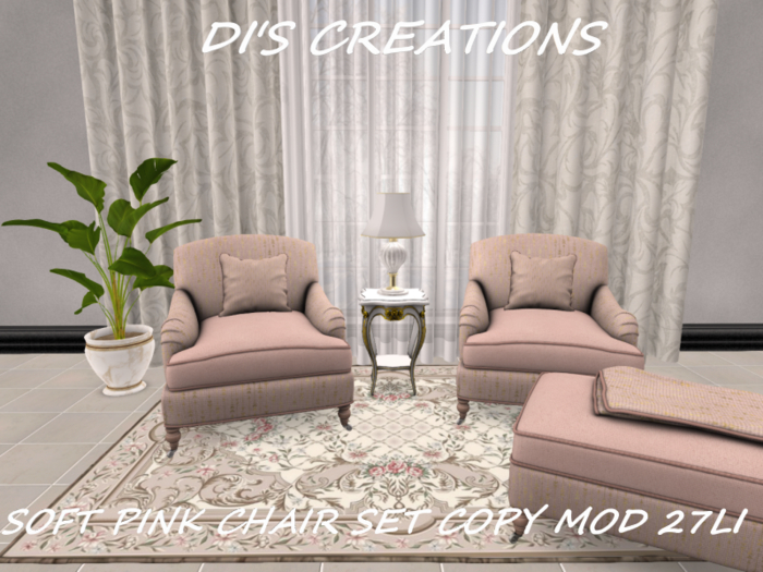 SOFT PINK CHAIR SET
