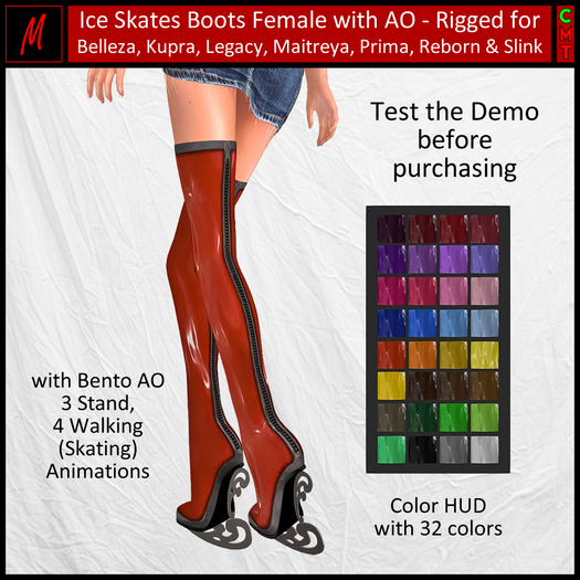 Michelle's Ice Skates Boots with AO