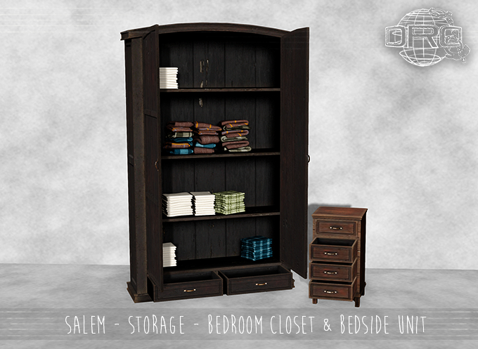 -DRD- Salem - Storage - Bedroom Closet & Bedside Unit