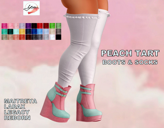 ..YIA.. Peach Tart Boots&Socks Fatpack