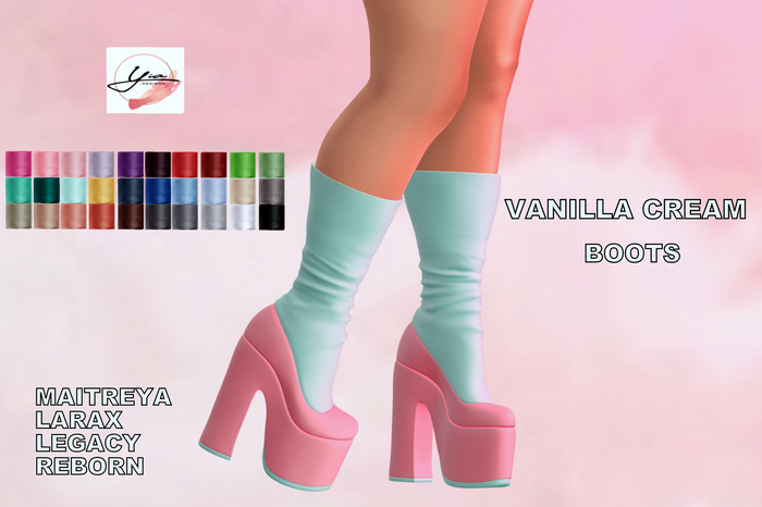 ..YIA.. Vanilla Cream Boots Fatpack