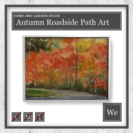 Autumn Roadside Path Art