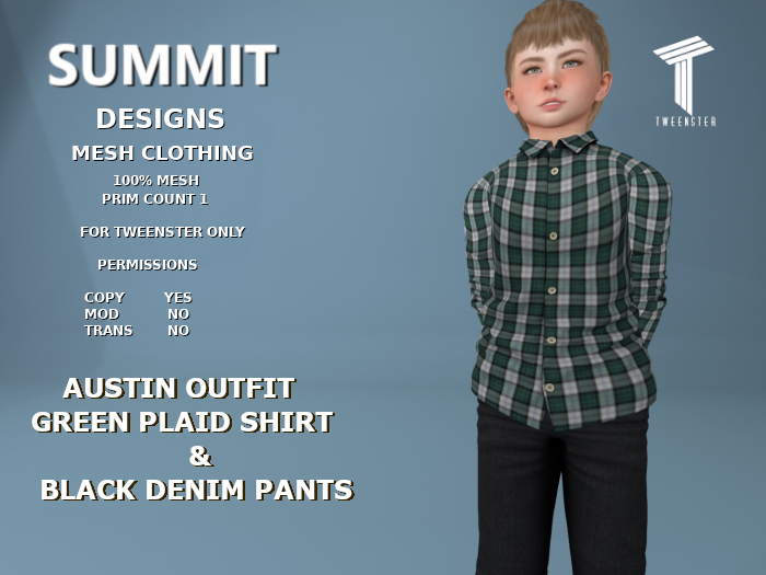 Summit Austin Green Plaid Outfit [Tweenster]