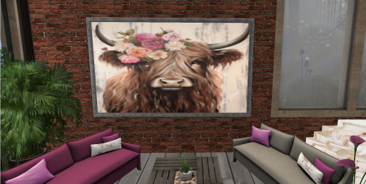 Highland Cow Picture Frame