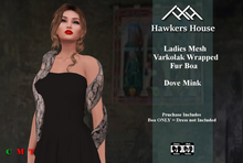 *HH* Ladies Mesh Varkolak Wrapped Fur Boa Dove Mink