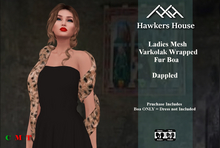 *HH* Ladies Mesh Varkolak Wrapped Fur Boa Dappled