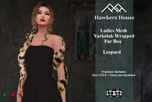 *HH* Ladies Mesh Varkolak Wrapped Fur Boa Leopard