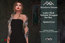 *HH* Ladies Mesh Varkolak Wrapped Fur Boa Spotted Lynx
