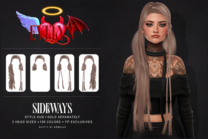 [Evelyn] Sideways Hairstyle (Bloggers Pack)