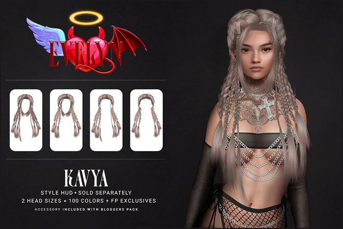 [Evelyn] Kavya Hairstyle (Color Pack)
