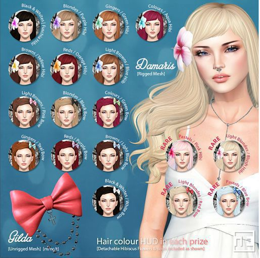 TRUTH HAIR Gilda [Light Blondes / Red Bow] RARE