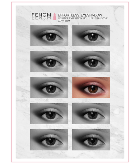 Fenom. Effortless Eyeshadows Demo BoM/HD [Lelutka Evo X - ADVX]